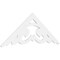 Ekena Millwork Pitch Preston Architectural Grade PVC Gable Pediment, 72"W x 27"H x 1"P (9/12) GPP072X027X100PRE - alternate 1